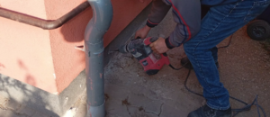 Budapest 22. kerület kőfal - injektálás