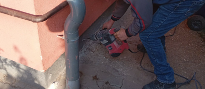 Budapest 22. kerület kőfal - injektálás